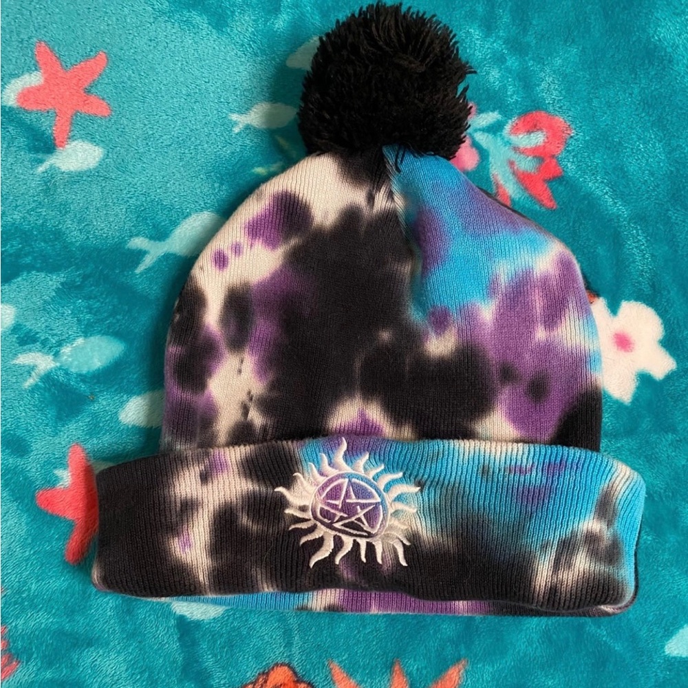 Supernatural Winchester tie dye beanie hat